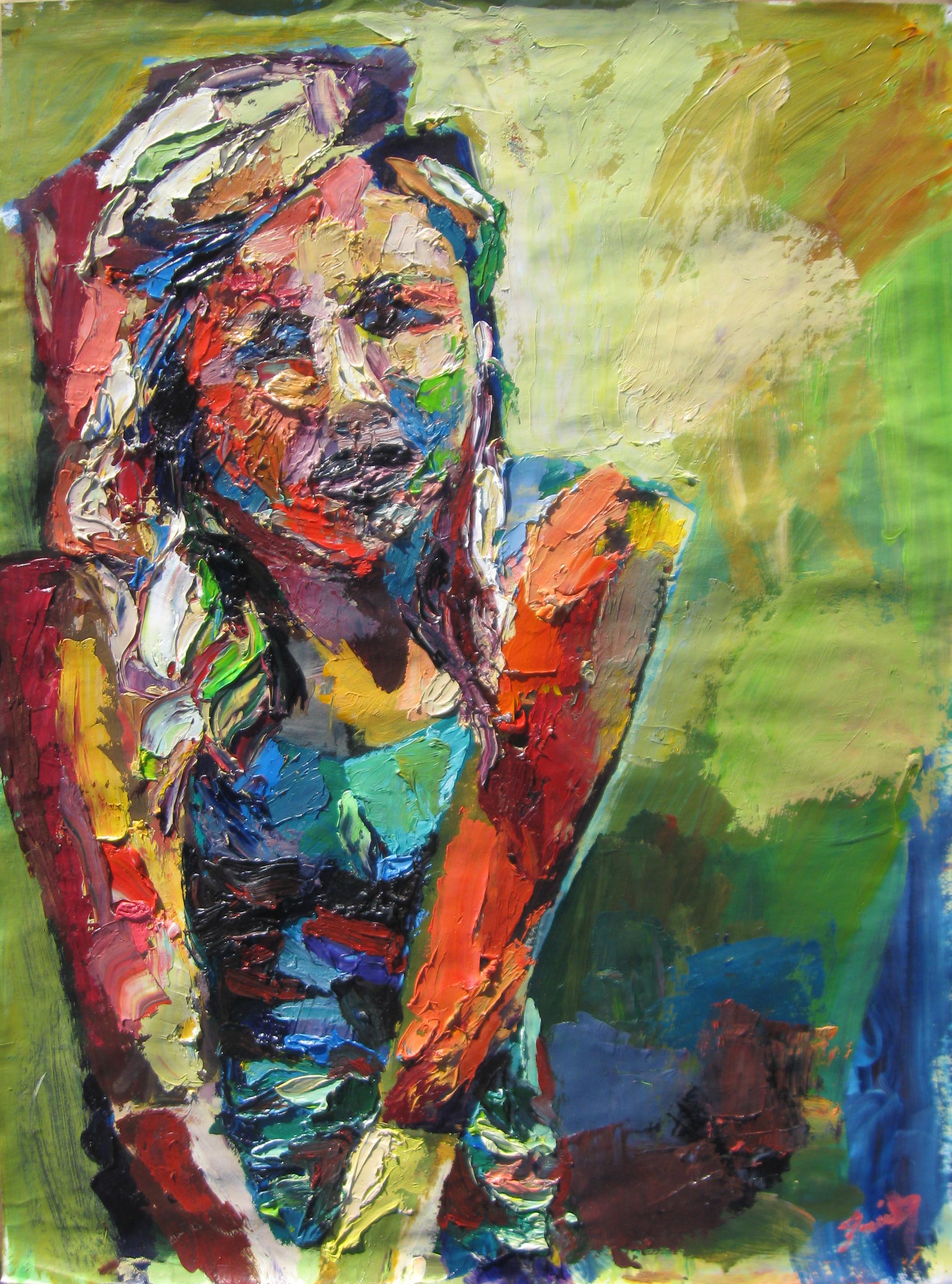 Portrait painting by Jamie Davis, Addy