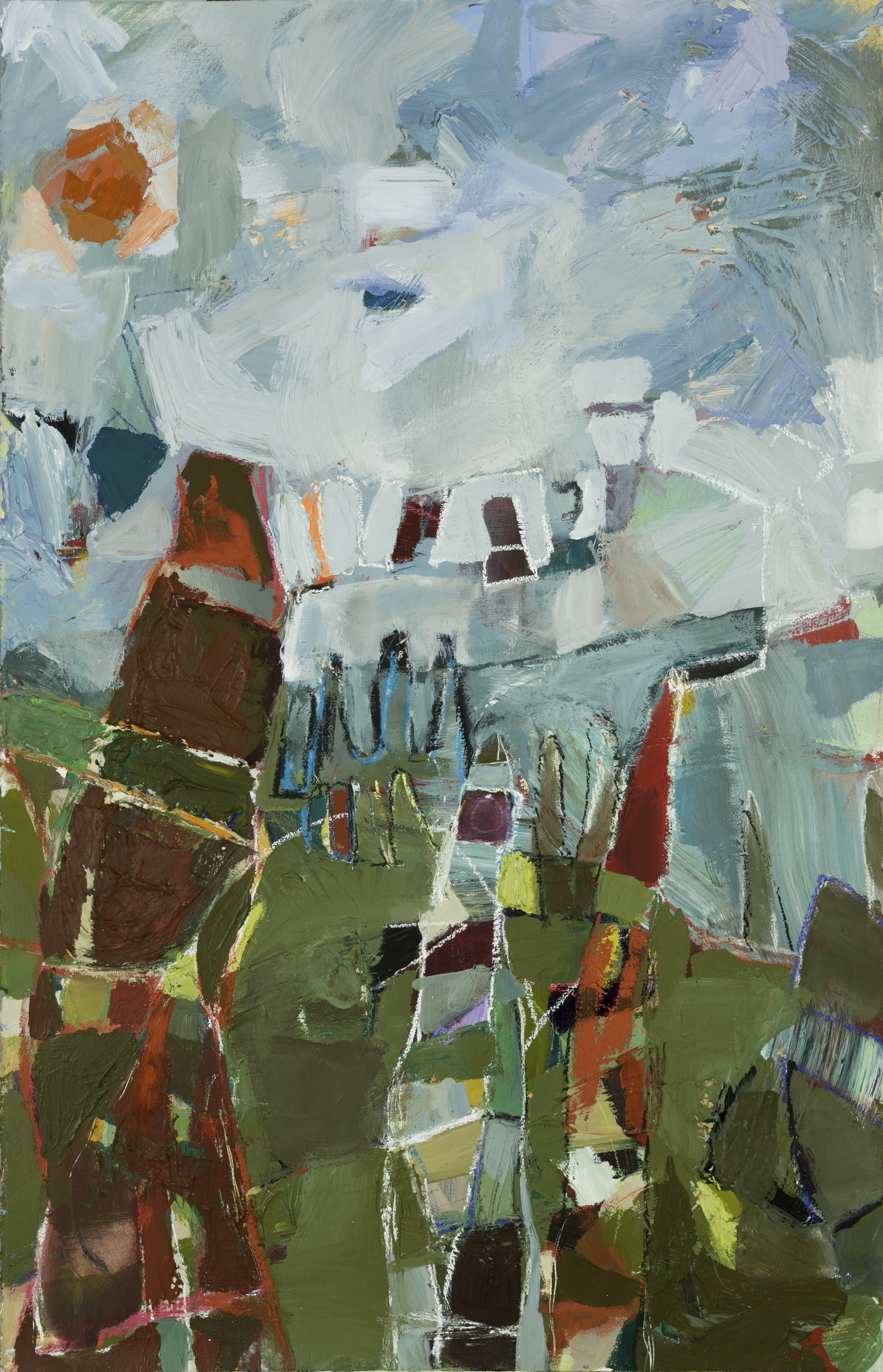 Landscape painting by Jamie Davis, Foiana della Chiana